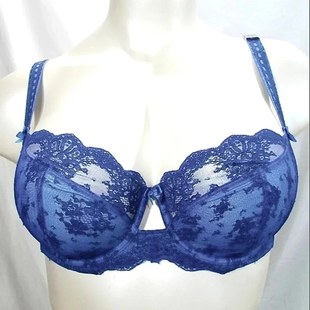 40C Paramour 115005‎ by Felina Captivate UW Bra Navy Blue NWT